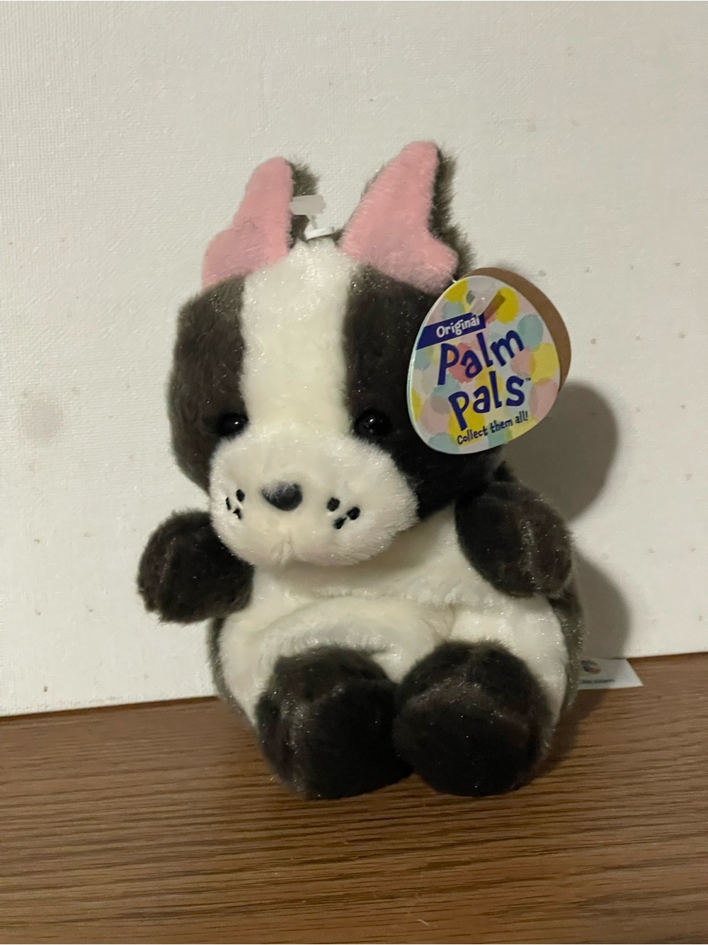 Original Plush French Bulldog - Black, White & Pink